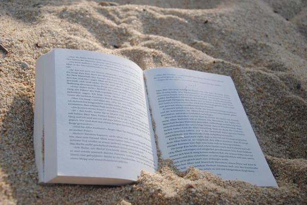 Book in sand